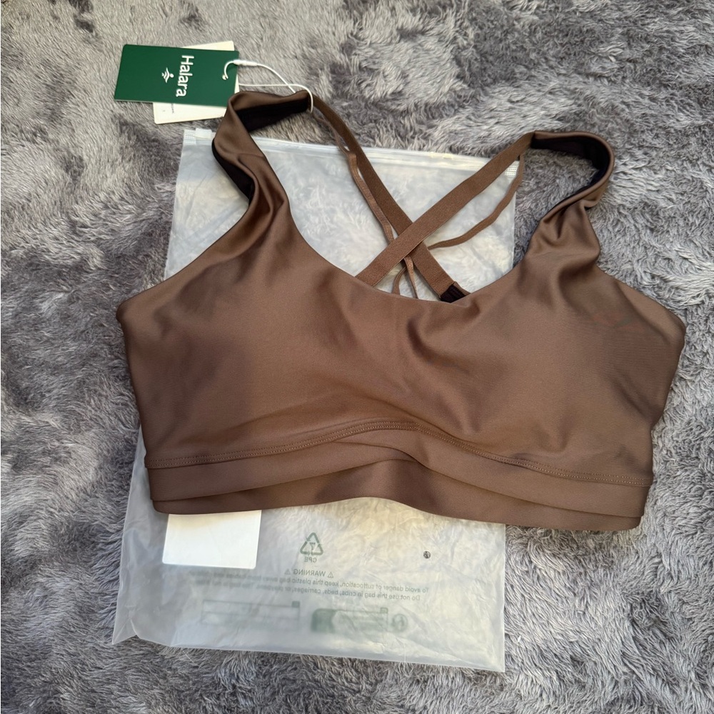 HALARA Hay Brown Sports Bra Seamless Comfort